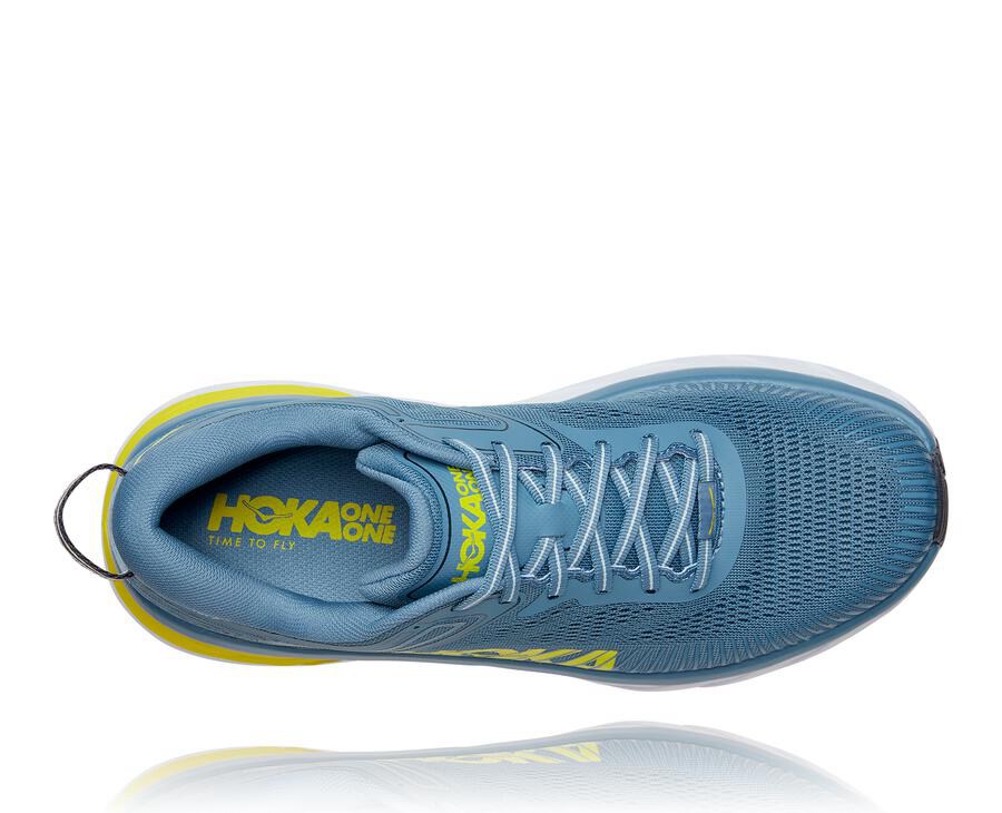 Zapatillas Running Hoka One One Hombre - Bondi 7 - Azules - DXJ426735